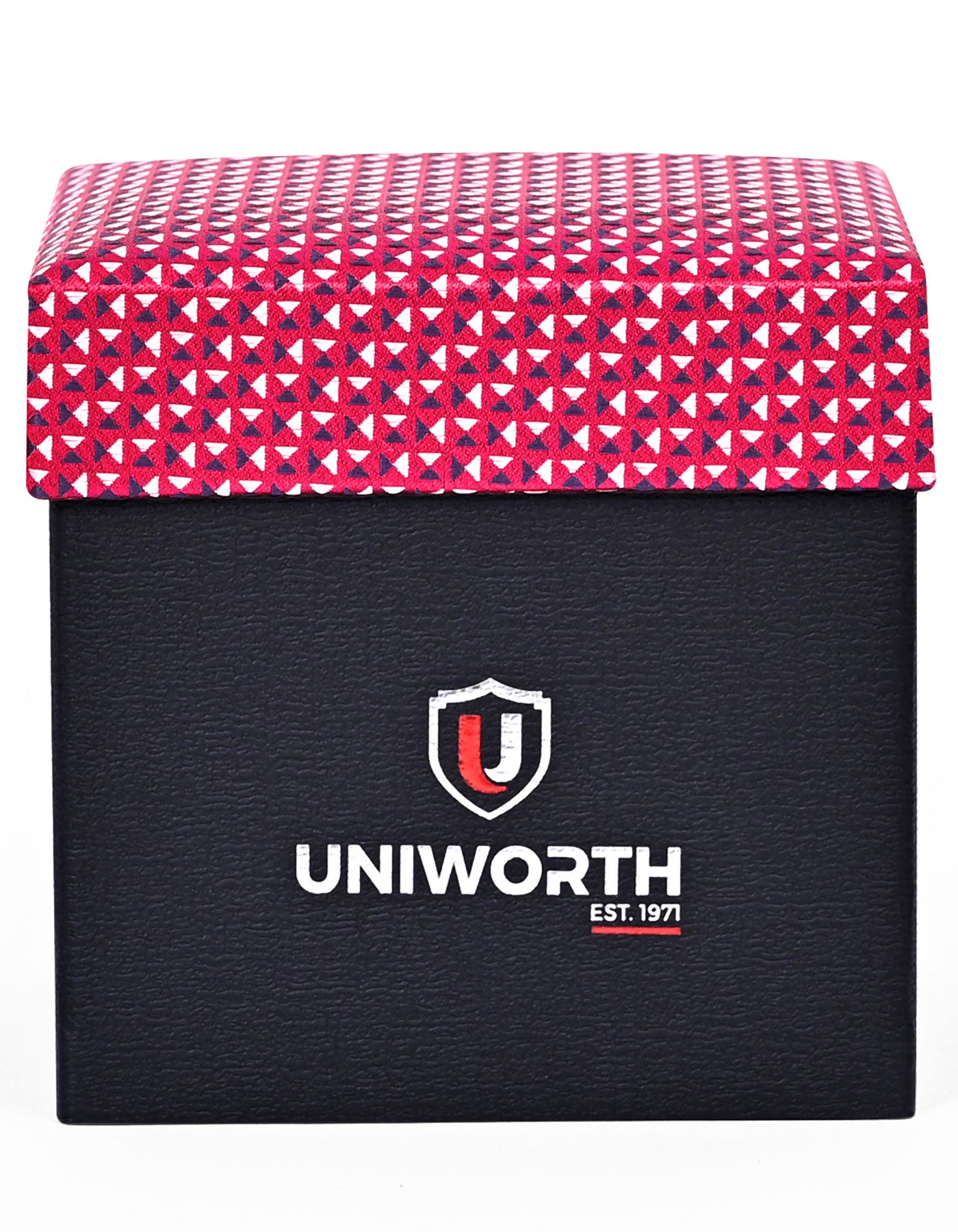 Red Geometric Cufflink Tie Set