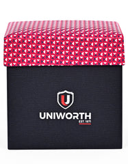 Red Geometric Cufflink Tie Set