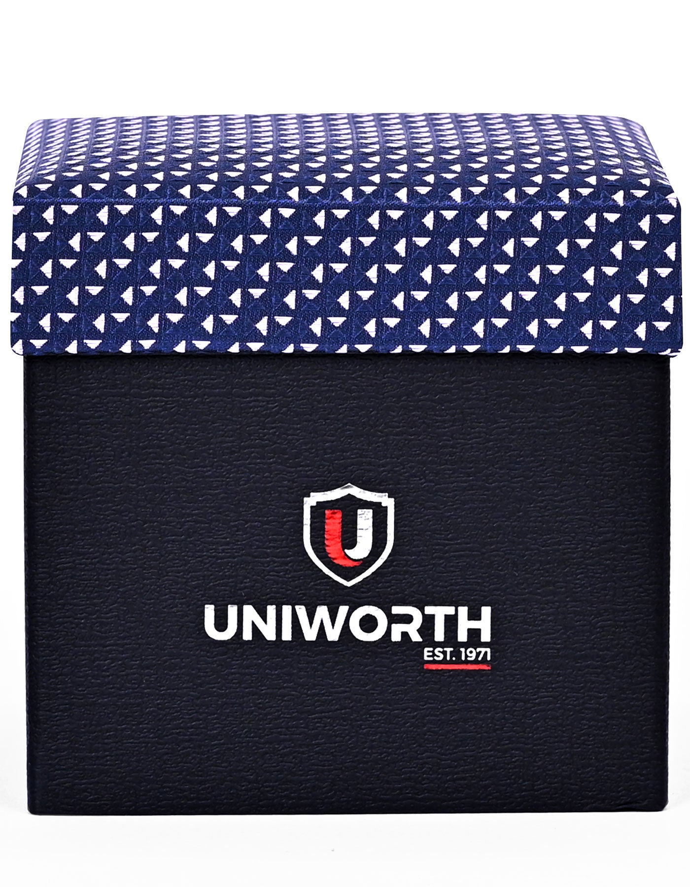 Blue Geometric Cufflink Tie Set