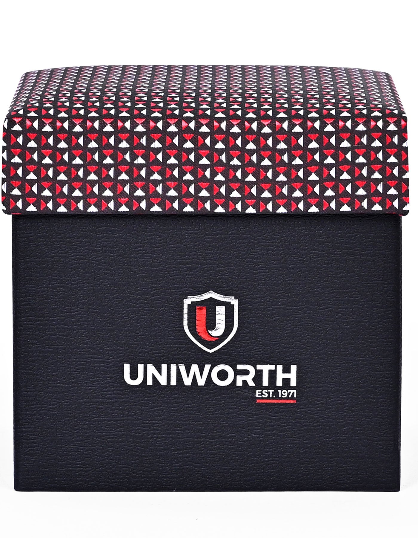 Red Geometric Cufflink Tie Set