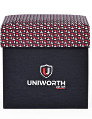 Red Geometric Cufflink Tie Set