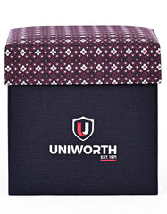 Maroon Floral Cufflink Tie Set