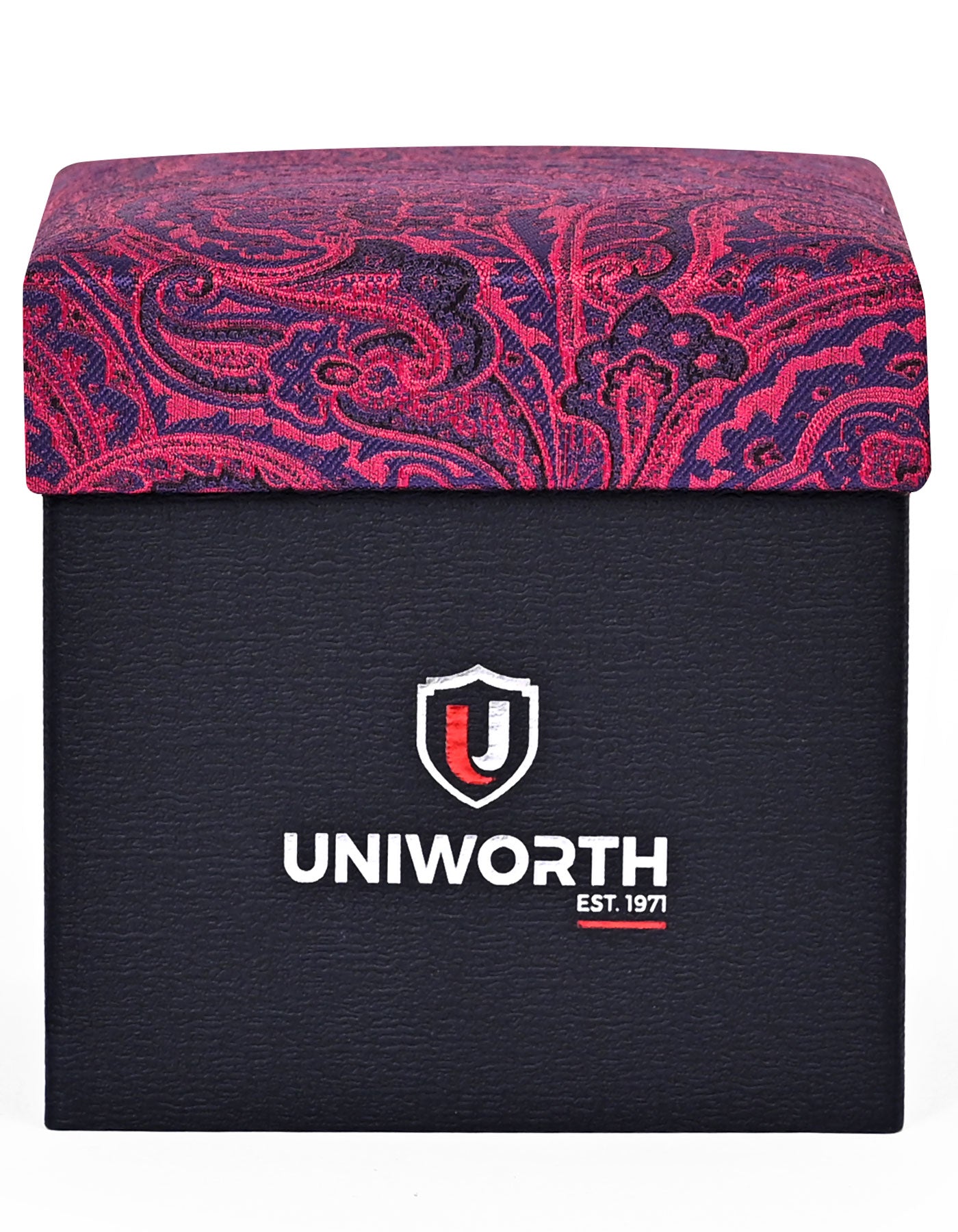 Red Paisley Cufflink Tie Set