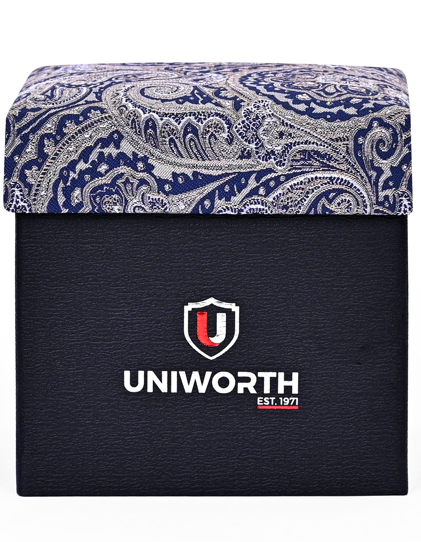 Beige Paisley Cufflink Tie Set