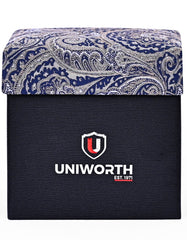 Beige Paisley Cufflink Tie Set