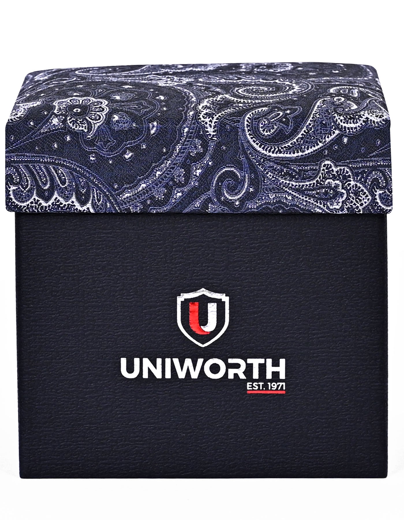 Charcoal Paisley Cufflink Tie Set