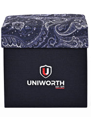 Charcoal Paisley Cufflink Tie Set