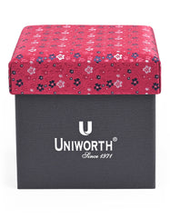 Red Floral Cufflink Tie Set