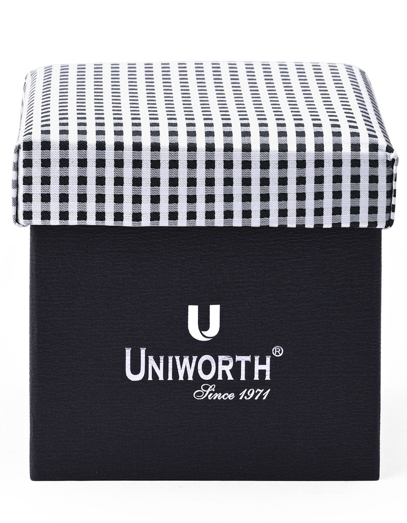 White Check Cufflink Tie Set