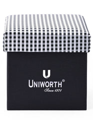 White Check Cufflink Tie Set