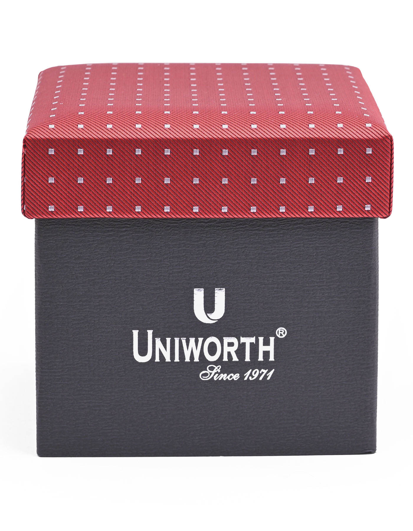 Red Geometric Cufflink Tie Set