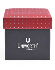 Red Geometric Cufflink Tie Set