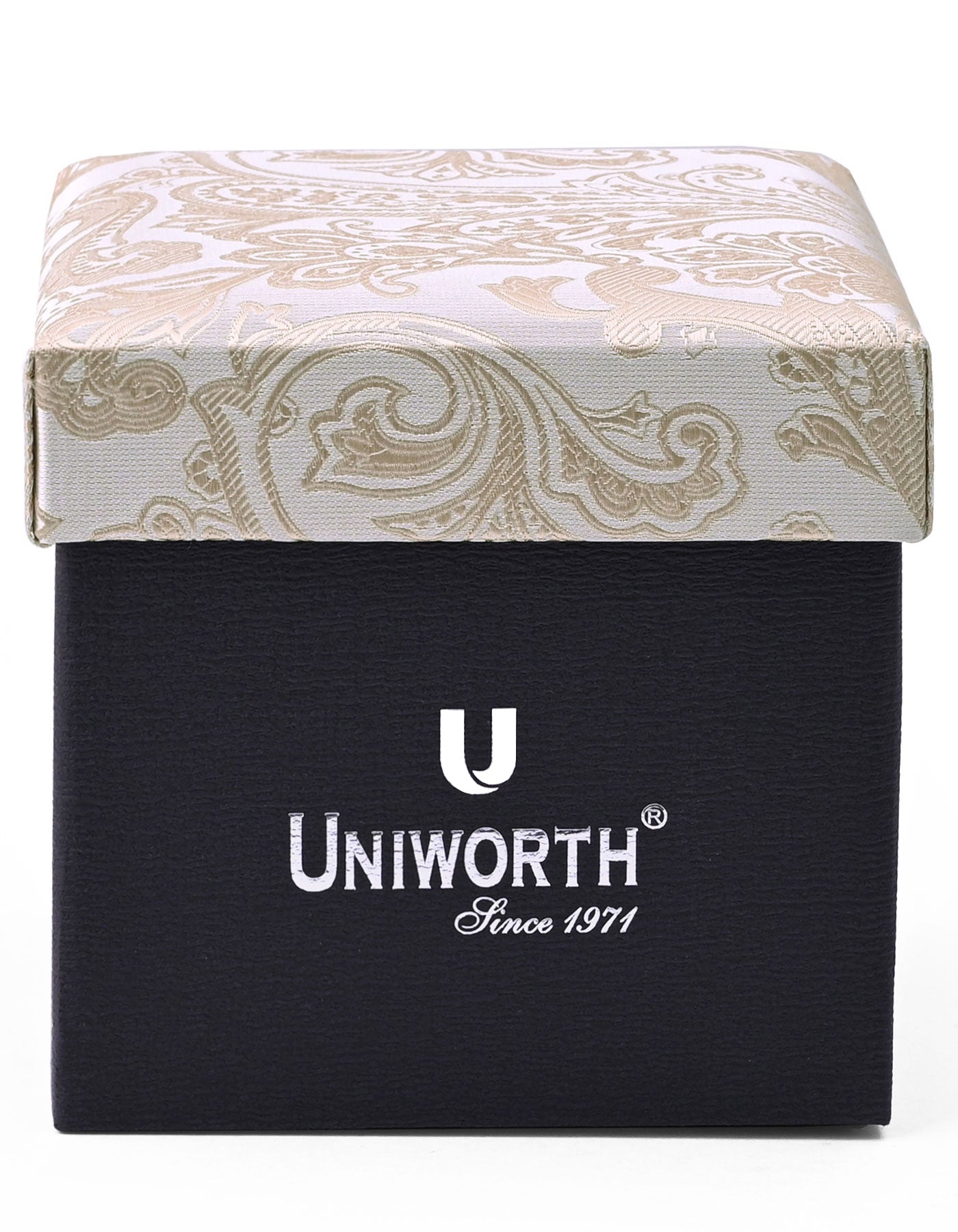 Cream Paisley Cufflink Tie Set