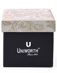 Cream Paisley Cufflink Tie Set
