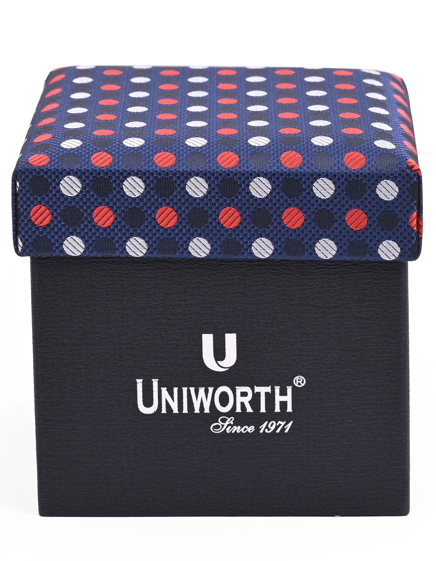 Navy Dotted Cufflink Tie Set