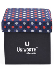 Navy Dotted Cufflink Tie Set