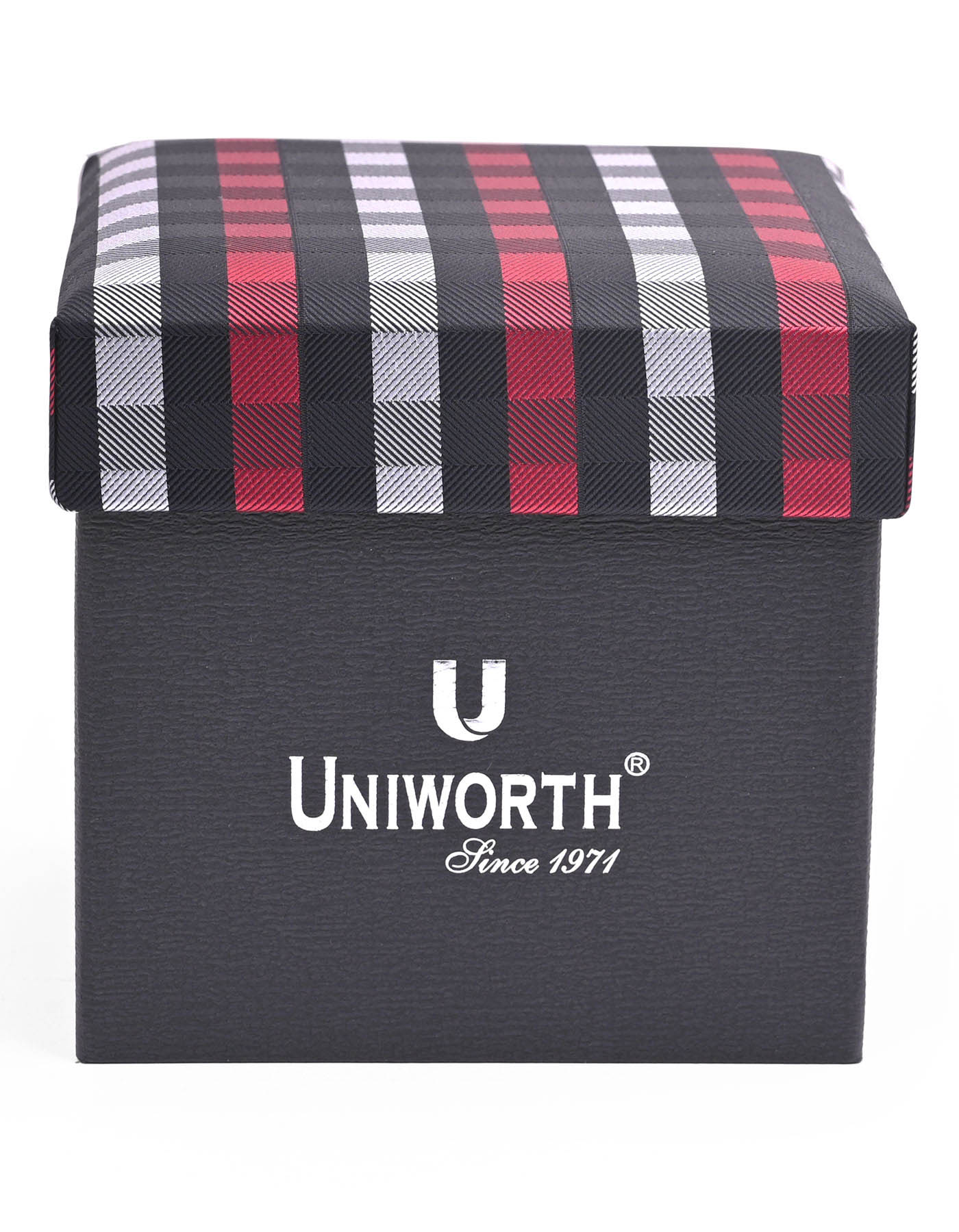 Grey Check Cufflink Tie Set