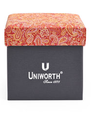 Red Paisley Cufflink Tie Set