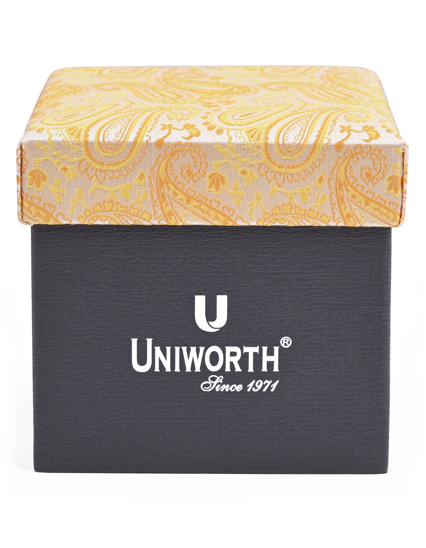 Orange Paisley Cufflink Tie Set