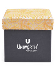 Orange Paisley Cufflink Tie Set