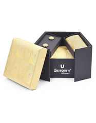 Golden Paisley Cufflink Tie Set