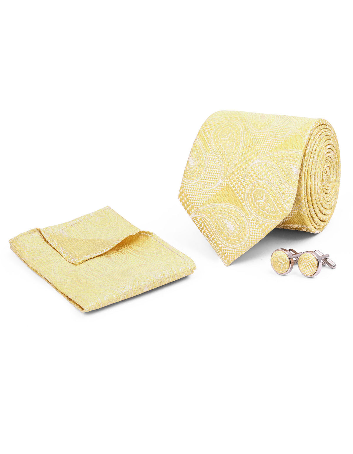 Golden Paisley Cufflink Tie Set