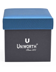 D Teal Plain Cufflink Tie Set