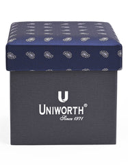 Navy Paisley Cufflink Tie Set
