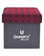 Red Paisley Cufflink Tie Set