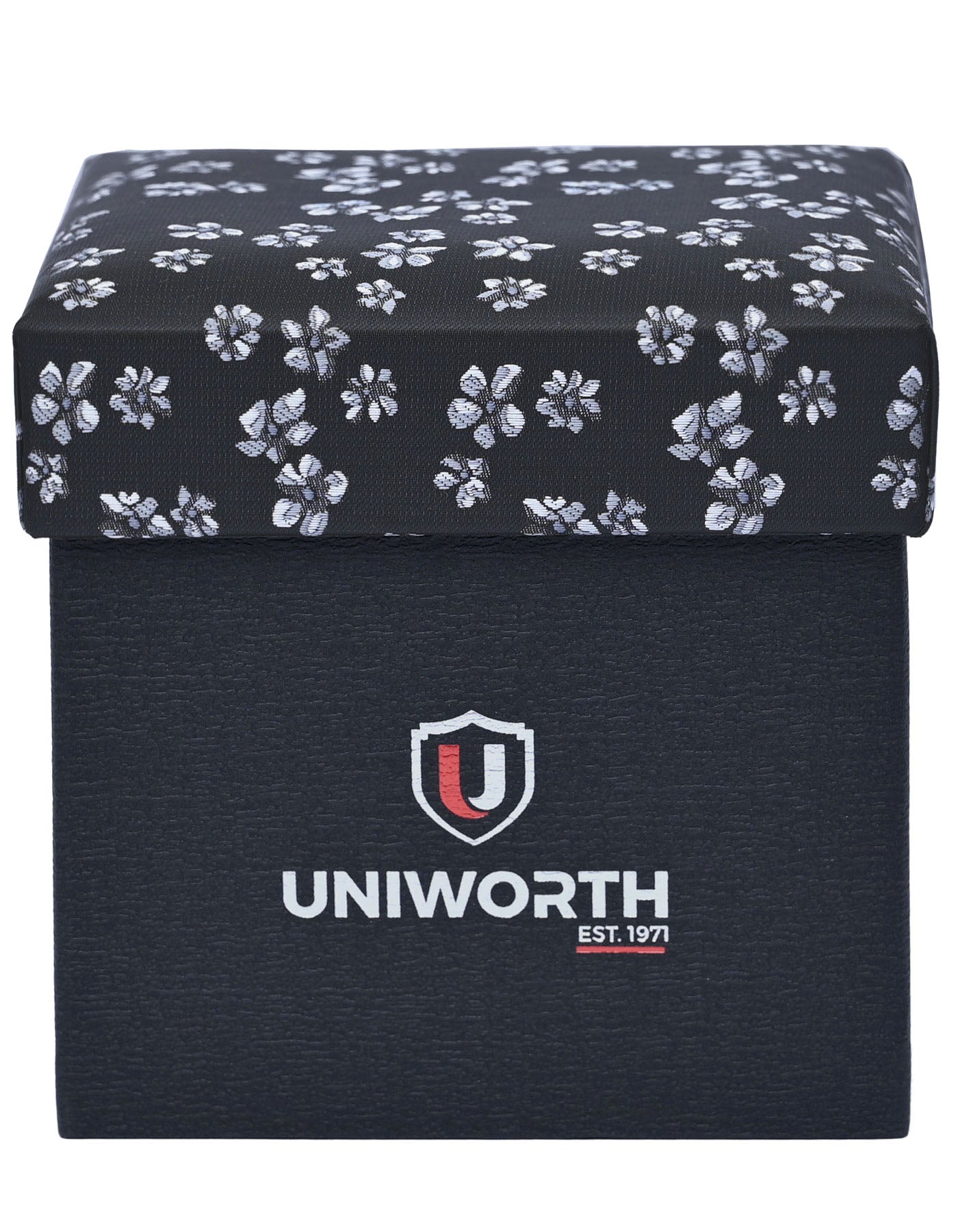 Black Floral Cufflink Tie Set