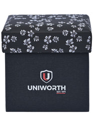Black Floral Cufflink Tie Set