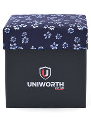 Blue Floral Cufflink Tie Set