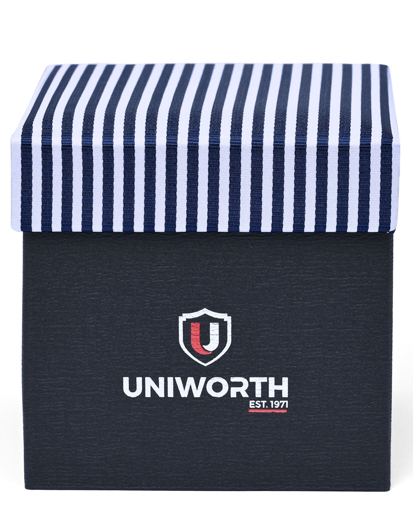 Navy Stripe Cufflink Tie Set