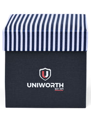 Navy Stripe Cufflink Tie Set