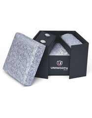 Stone Textured Cufflink Tie Set