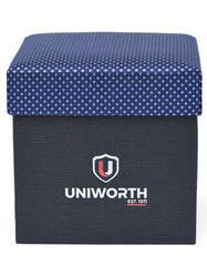 Blue Dotted Cufflink Tie Set