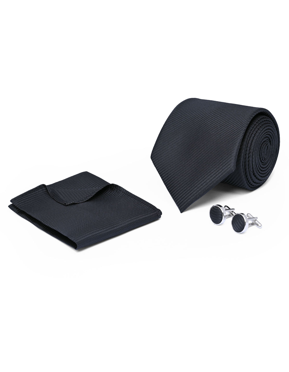 Black Stripe Cufflink Tie Set