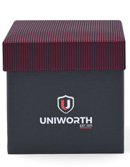 Maroon Stripe Cufflink Tie Set