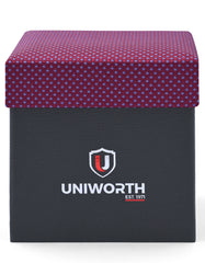 Red Dotted Cufflink Tie Set