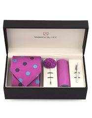 Purple Texture Men Accessories Box