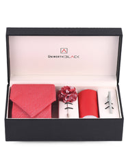 Red Texture Men Accessories Box