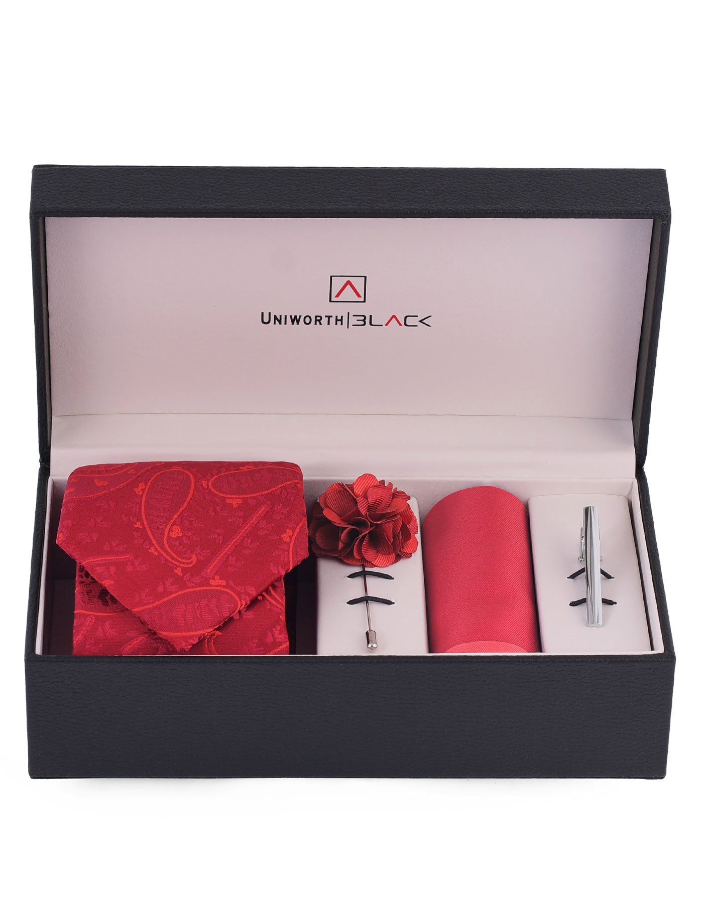 Red Floral Men Accessories Box