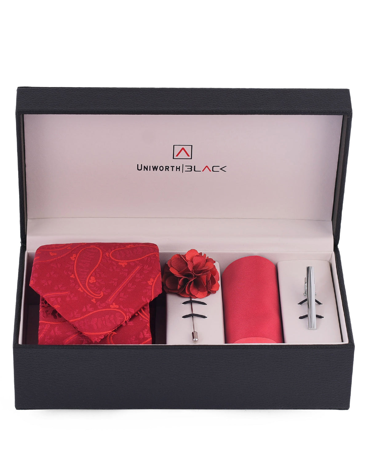 Red Floral Men Accessories Box