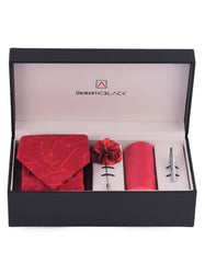 Red Floral Men Accessories Box