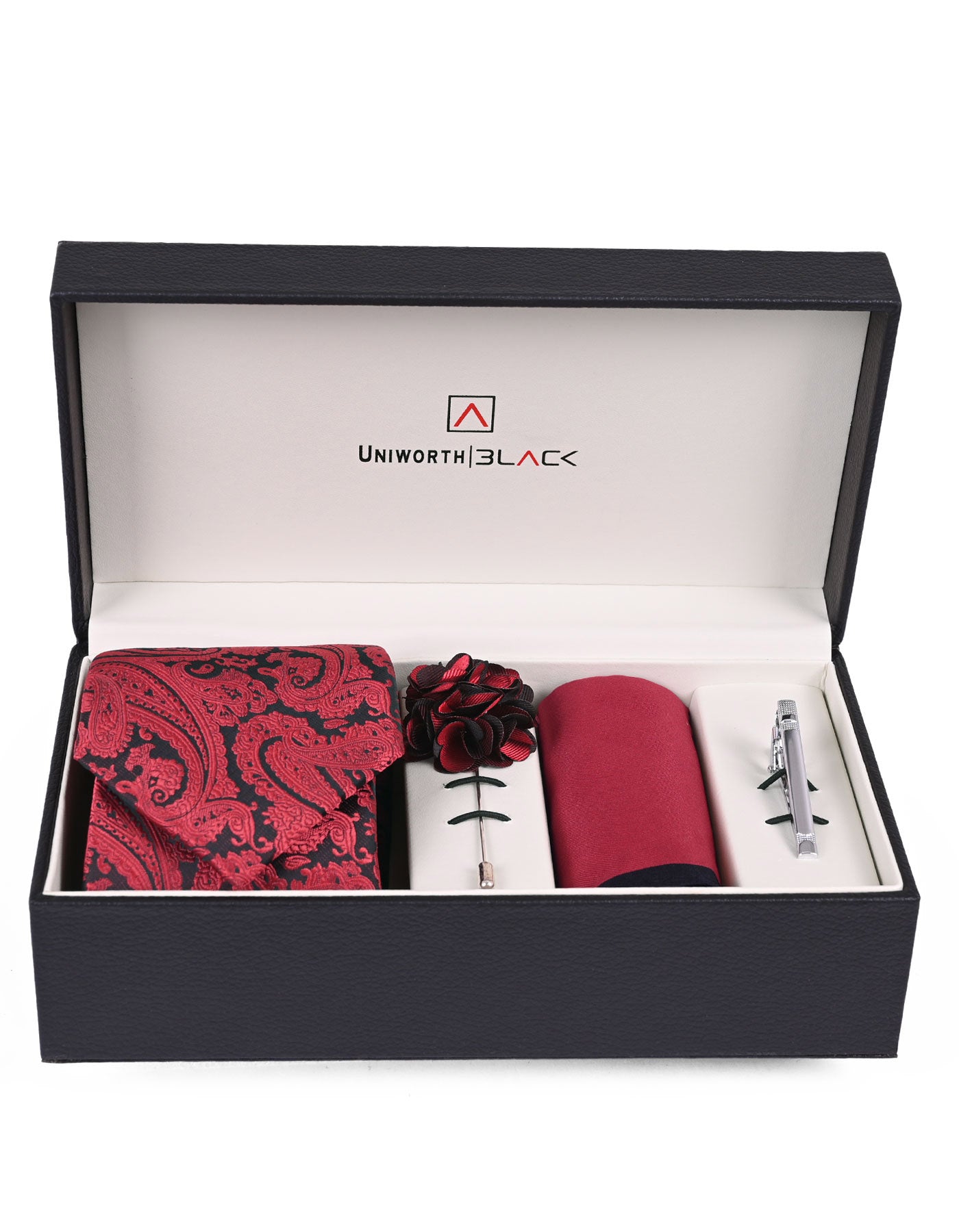 Red/Black Texture Men Accessories Box