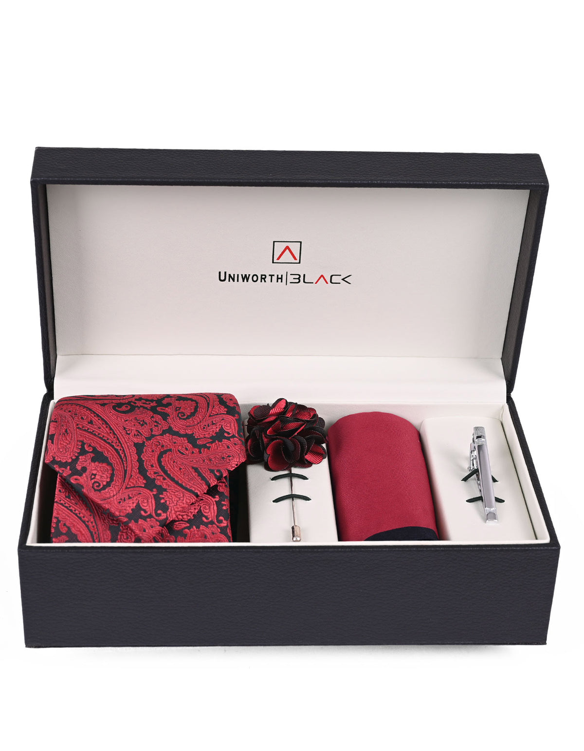Red/Black Texture Men Accessories Box