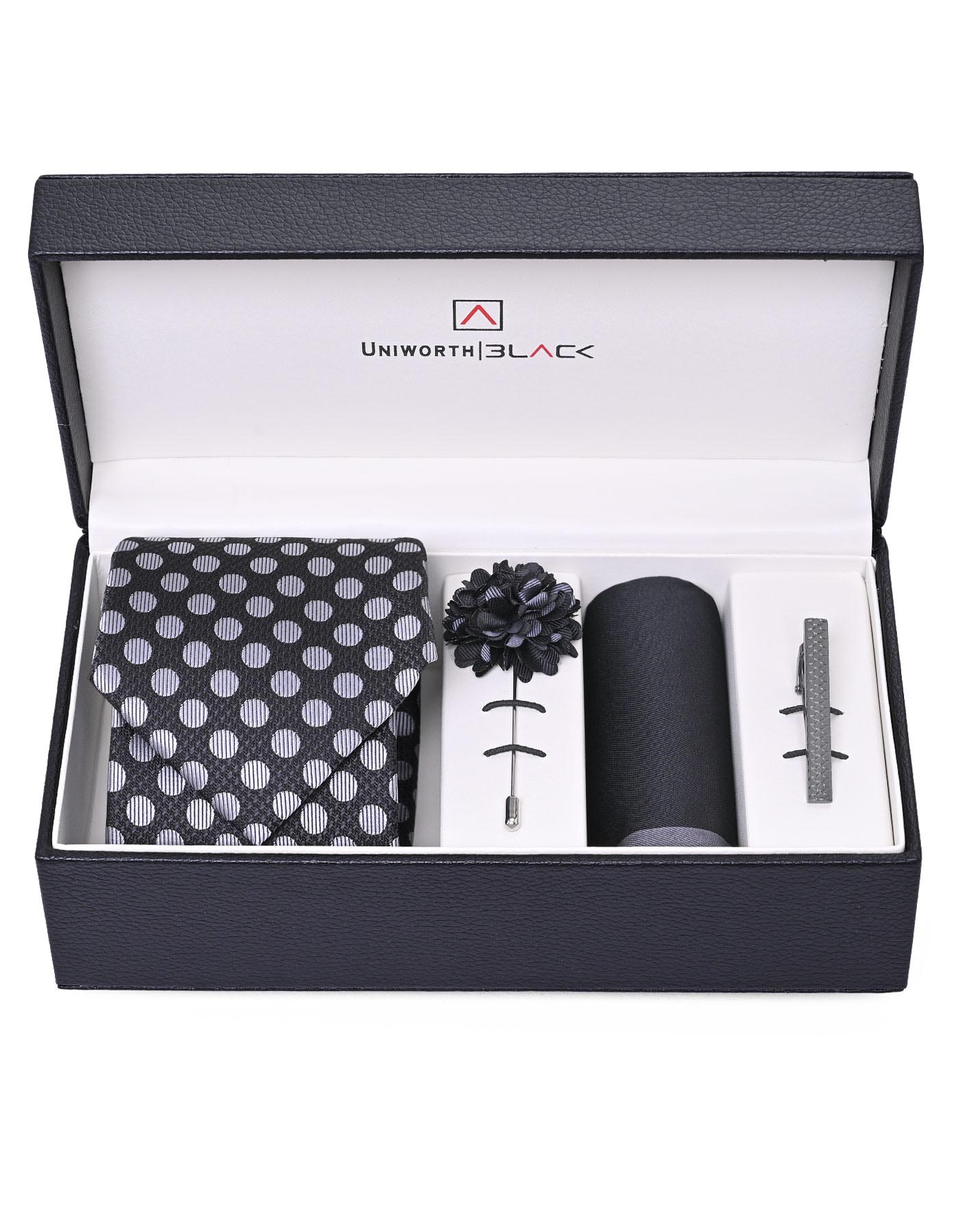 Black/Grey Stripe Men Accessories Box