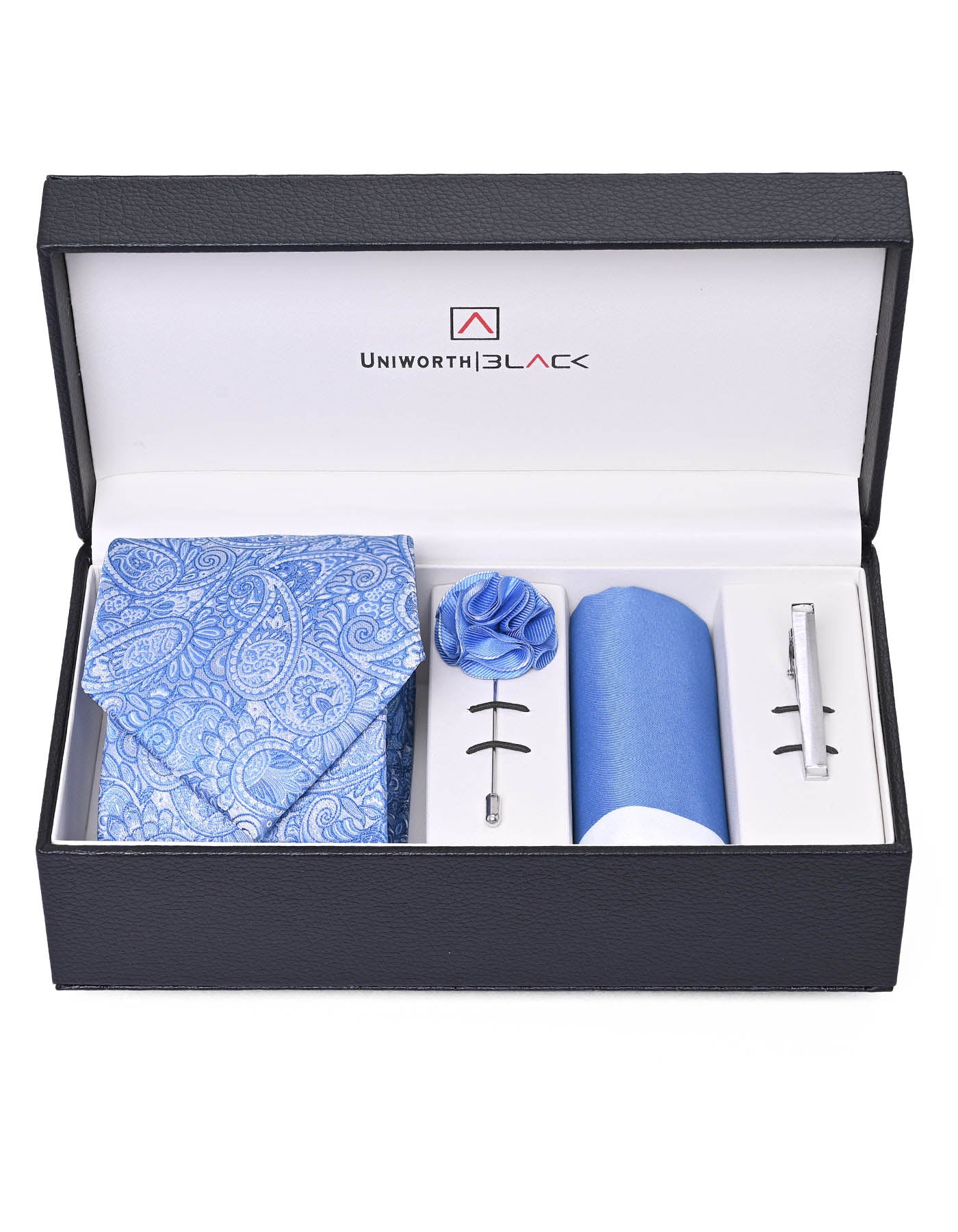 L Blue Paisley Men Accessories Box