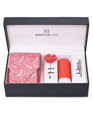White/Red Paisley Men Accessories Box