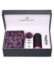 Black/Pink Paisley Men Accessories Box